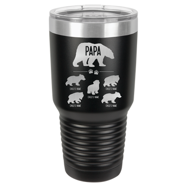 Papa Bear with 5 Cubs Flask Tumbler